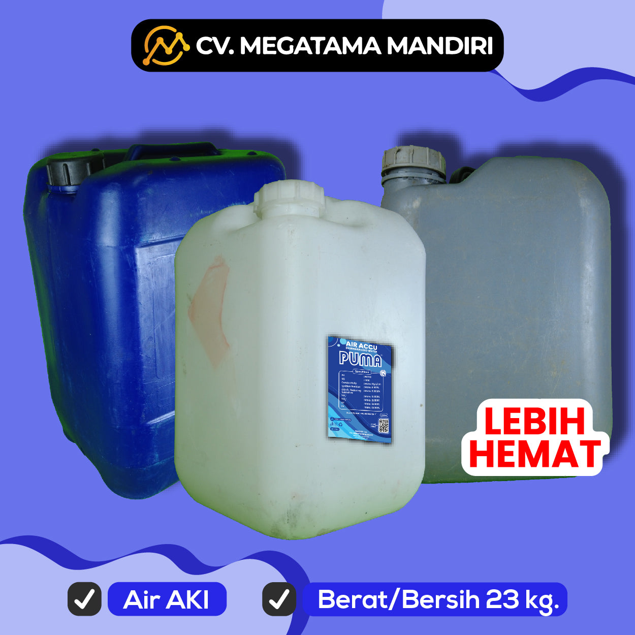 Air AKI Demineralize Water - 20 Liter (used)