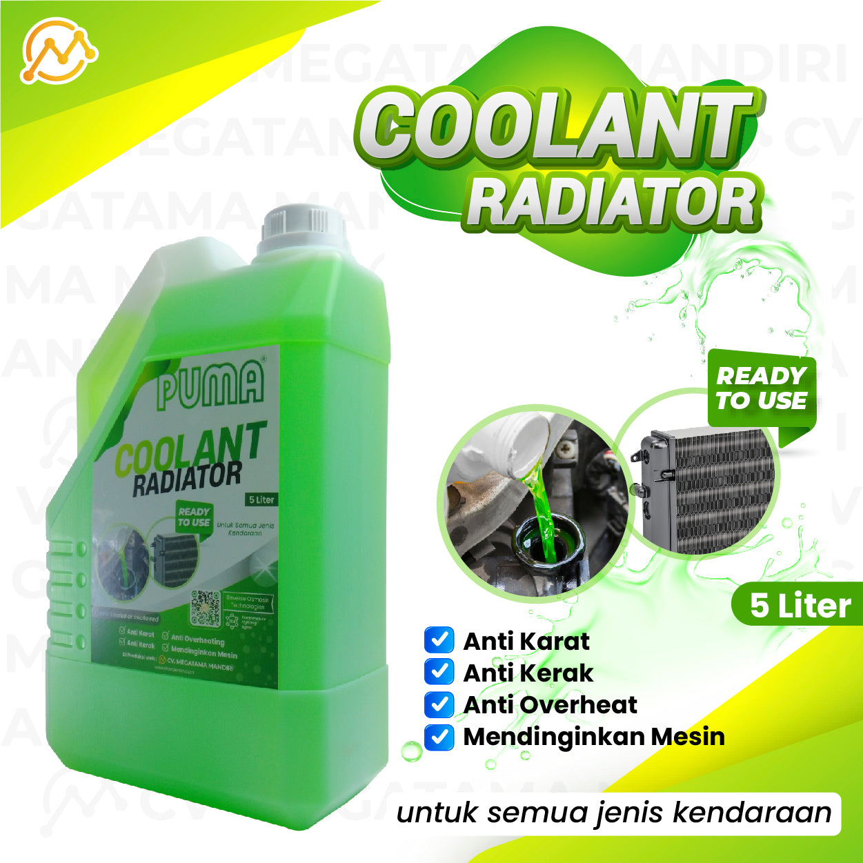 Coolant Radiator Pendingin Mesin - 5 Liter