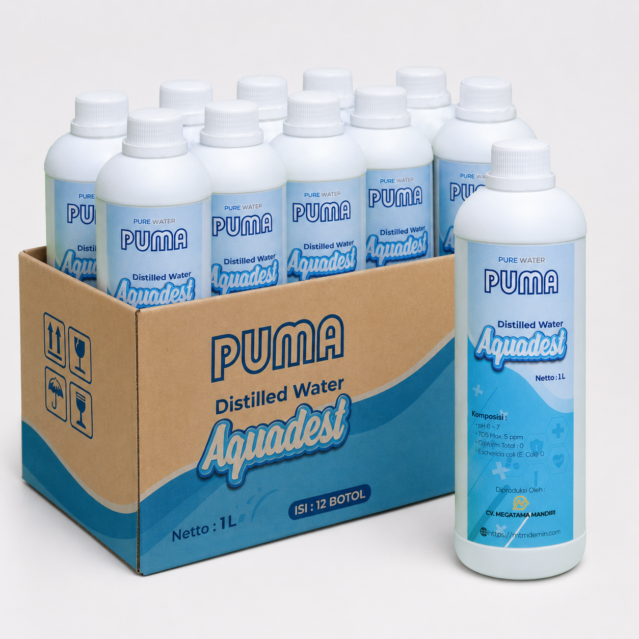 Aquadest Distilled Water - 1 Lusin