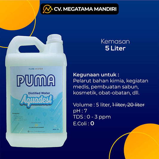 Aquadest Distilled Water - 5 Liter